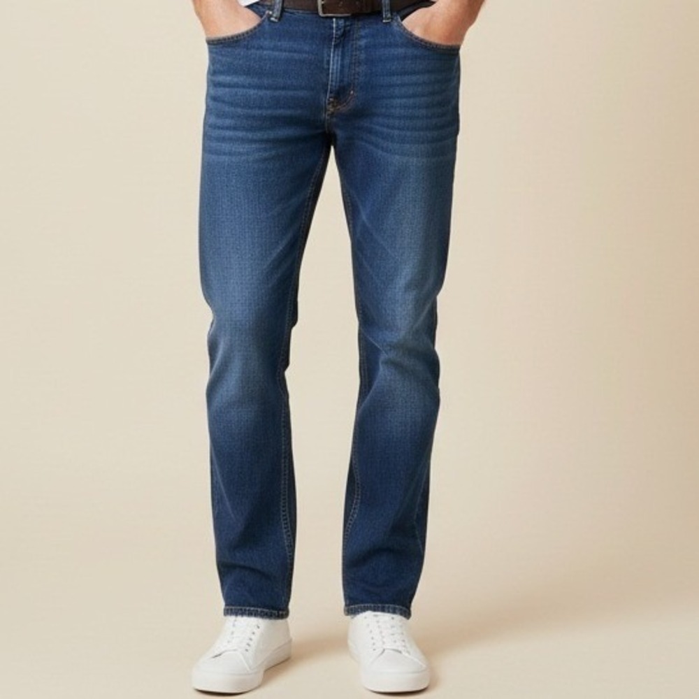 Levi's 514 Men's Straight Fit‎ Jeans Blue Wash Stretch Denim W40 X L32 Fit 30
